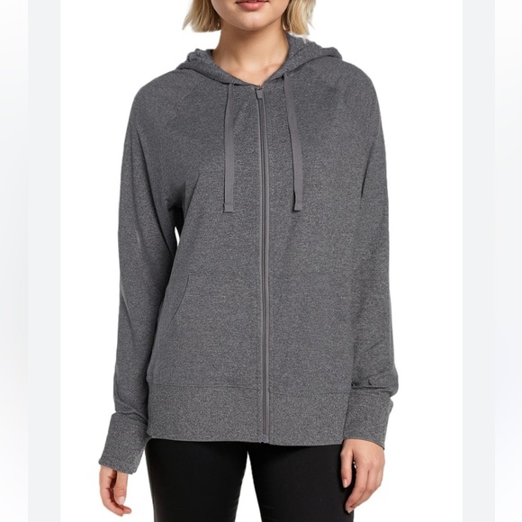 Marika Mona Full Zip Hoodie, in heather black (reads dark grey), size L - Picture 1 of 12